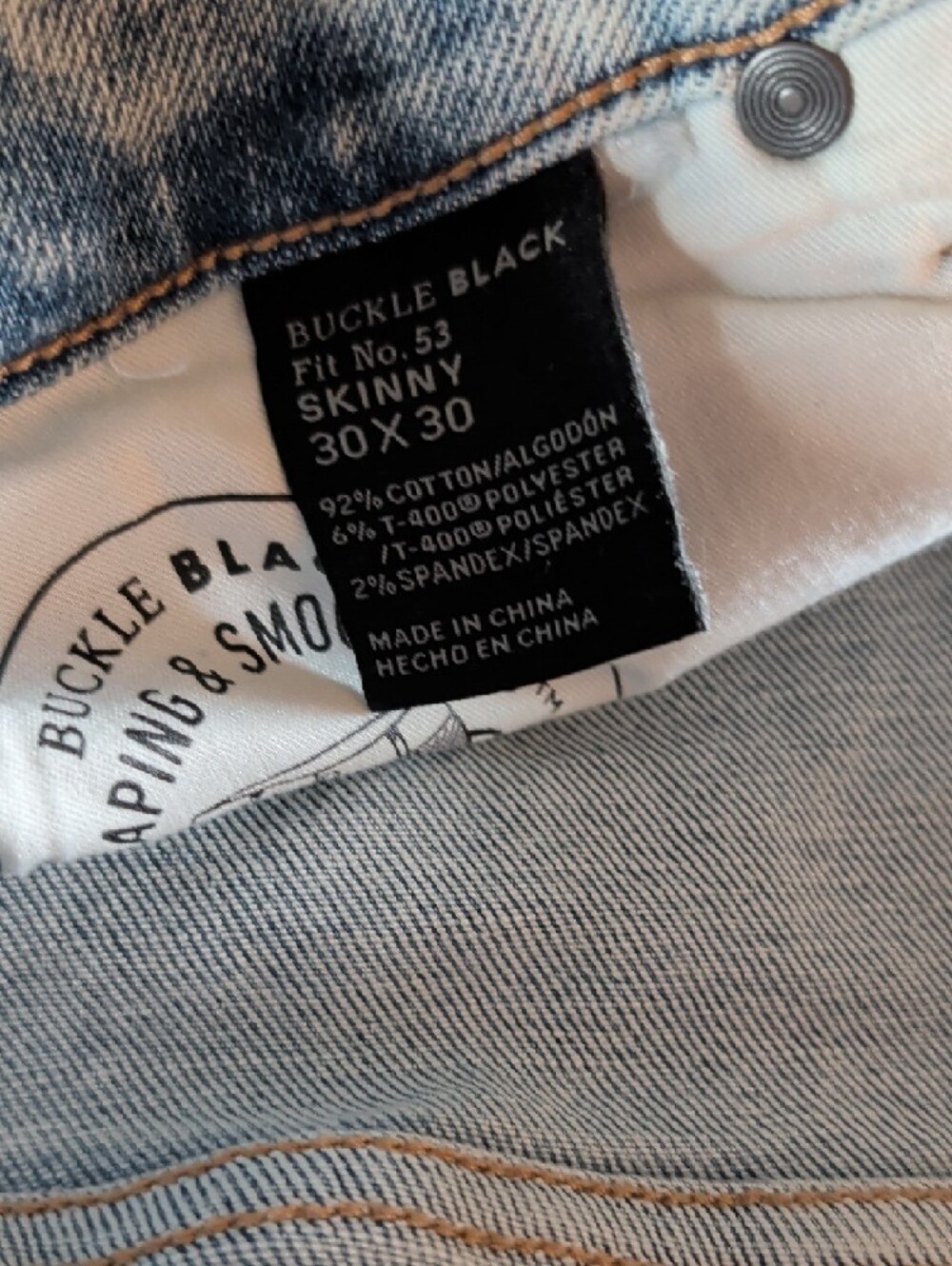 Buckle Women’s Skinny Jeans - Light Blue & Dark Blue (Pair) - Picture 2 of 9